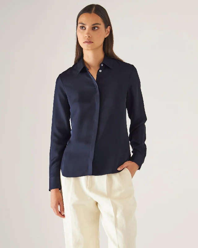Silk Classic Shirt Comfortable Short Sleeve Tunic