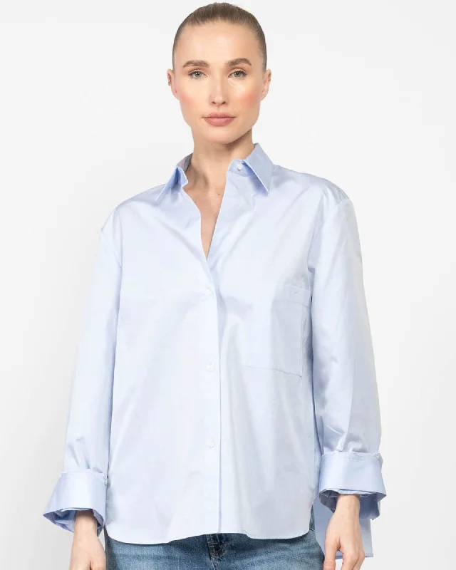 New Morning After Shirt Casual Slouchy Short Sleeve