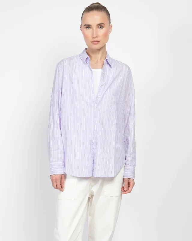 Beau Stripe Shirt Trendy Short Sleeve Tunic