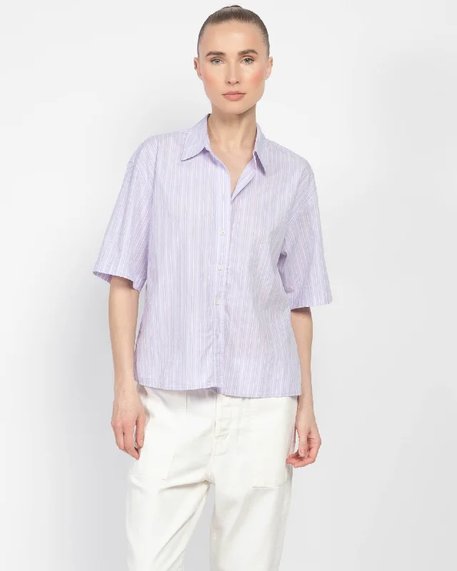 Gracie Stripe Shirt Relaxed Fit Short Tunic