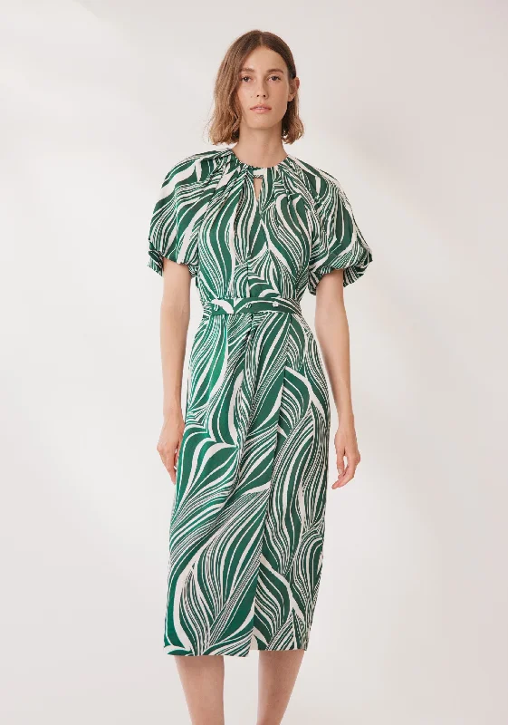 Waverley Midi Dress_Print Stylish Satin Midi Dress