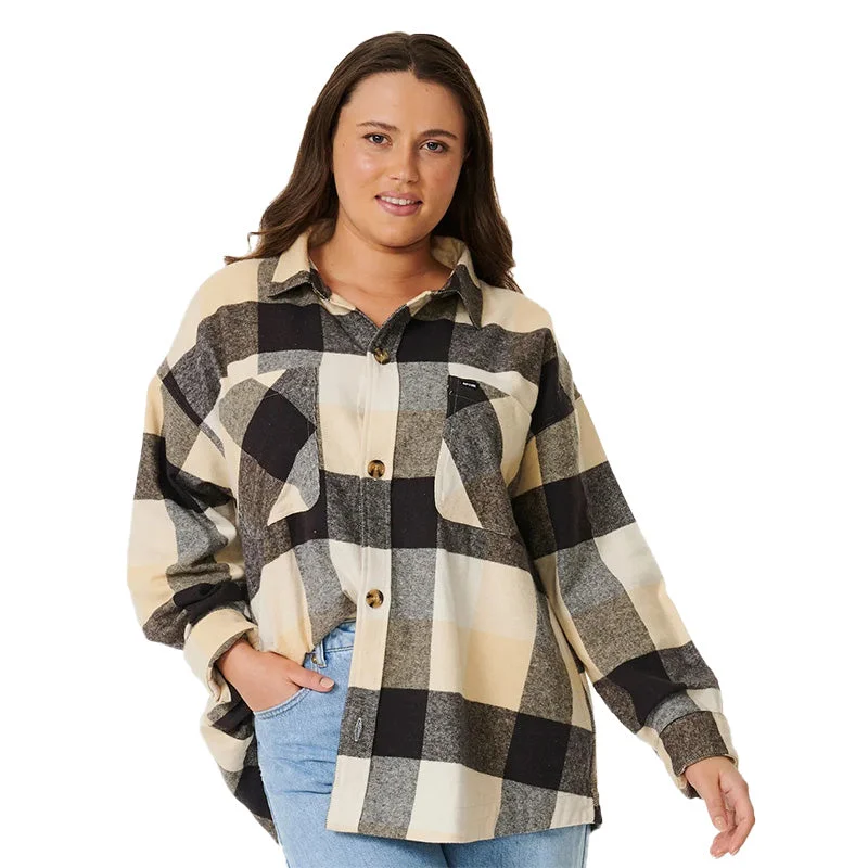 Women's La Isla Flannel Shirt Comfortable Stretch Short Shirt