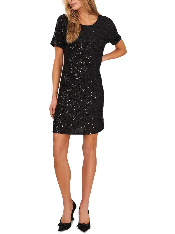 Womens Sequined Short Mini Dress Fashionable A-Line Mini Dress