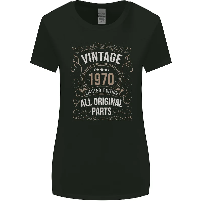 53rd Birthday Limited Edition 1970 Womens Wider Cut T-Shirt Print Jacquard Patchwork