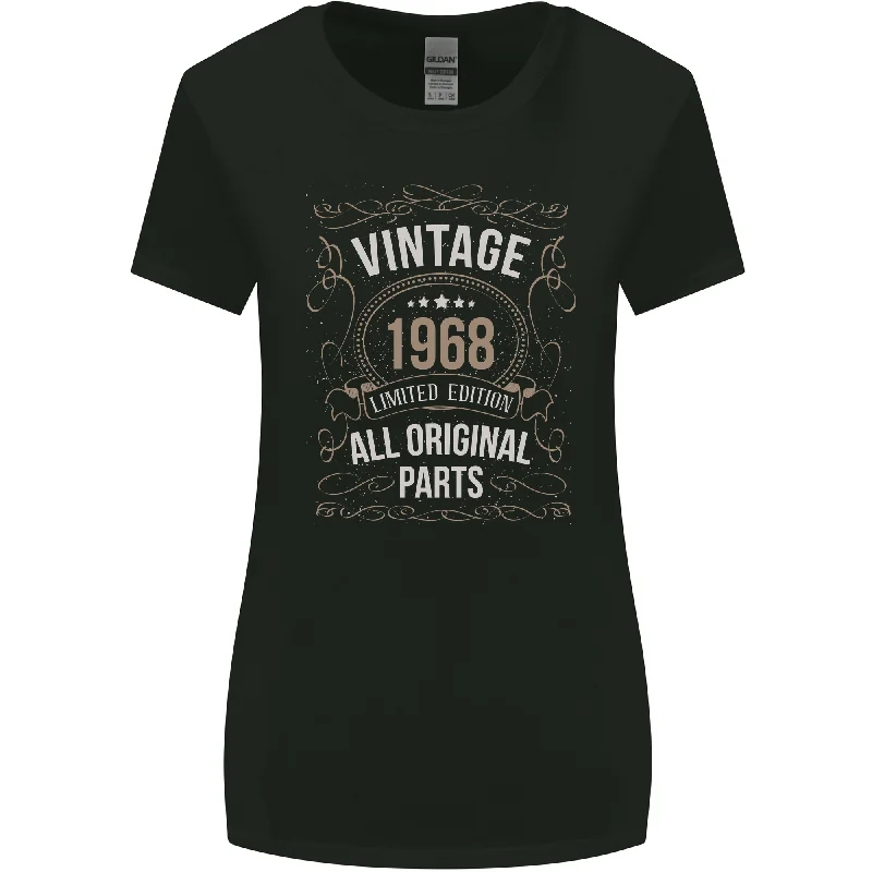 55th Birthday Limited Edition 1968 Womens Wider Cut T-Shirt Front Pockets Side Pockets Patch Pockets