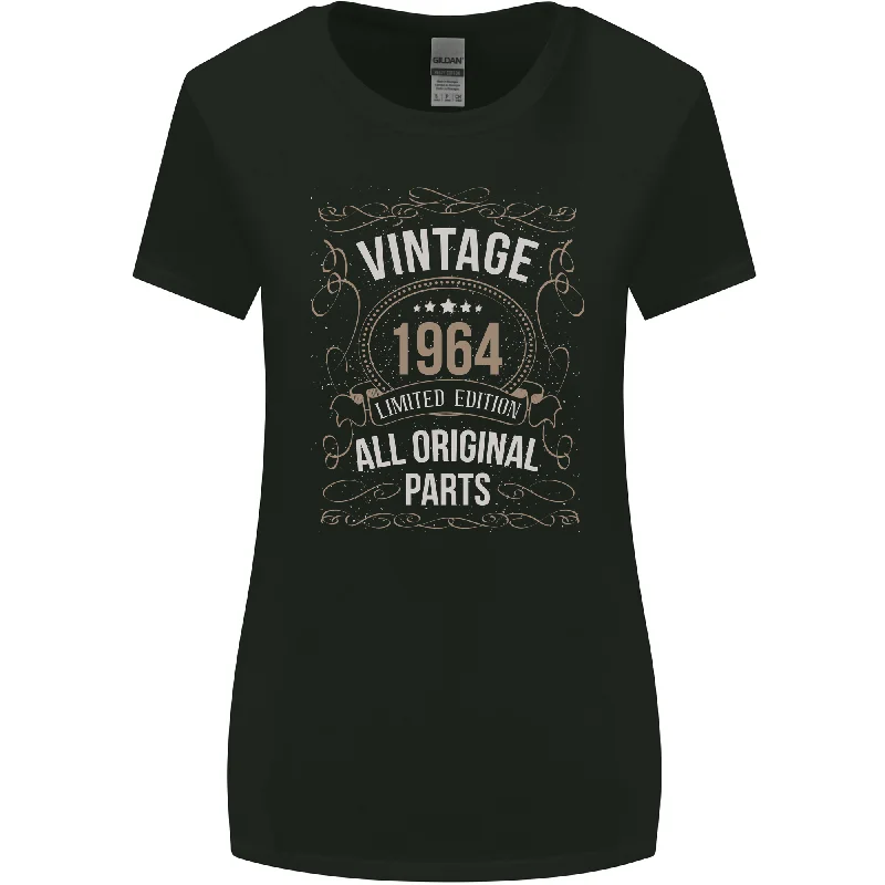 59th Birthday Limited Edition 1964 Womens Wider Cut T-Shirt Lace Blend Ribbed Blend Corduroy Blend