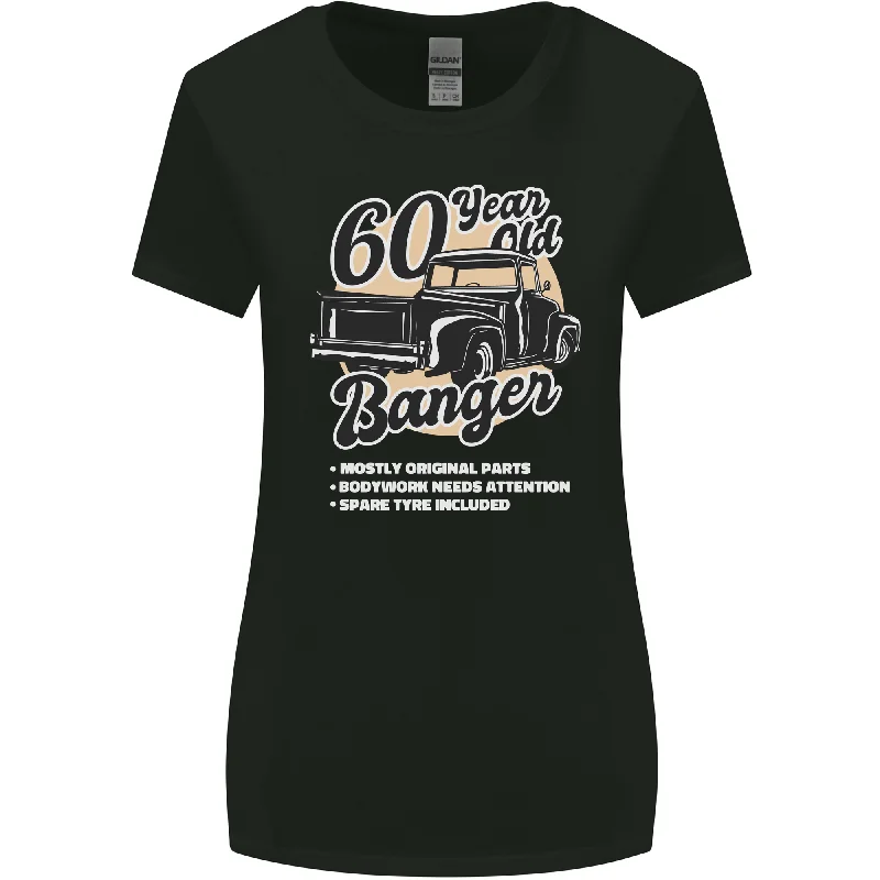 60 Year Old Banger Birthday 60th Year Old Womens Wider Cut T-Shirt Wool Fabric Cashmere Fabric Tweed Fabric