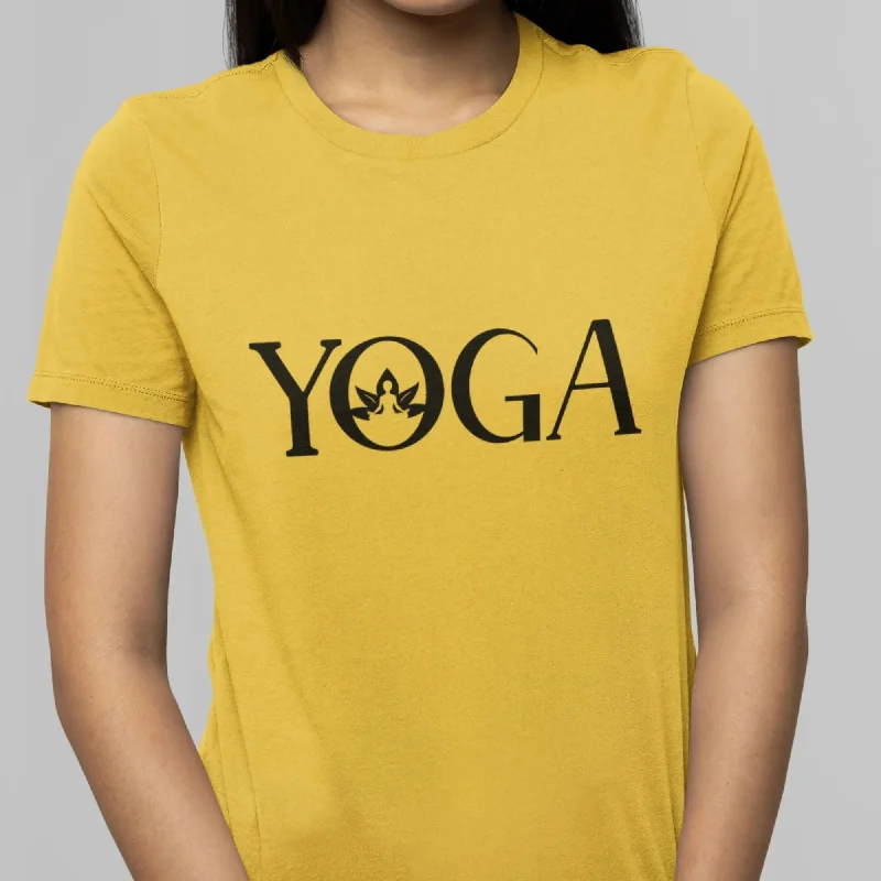 Yoga Round Neck Half Sleeve Classic T-Shirt Modern Contemporary Chic