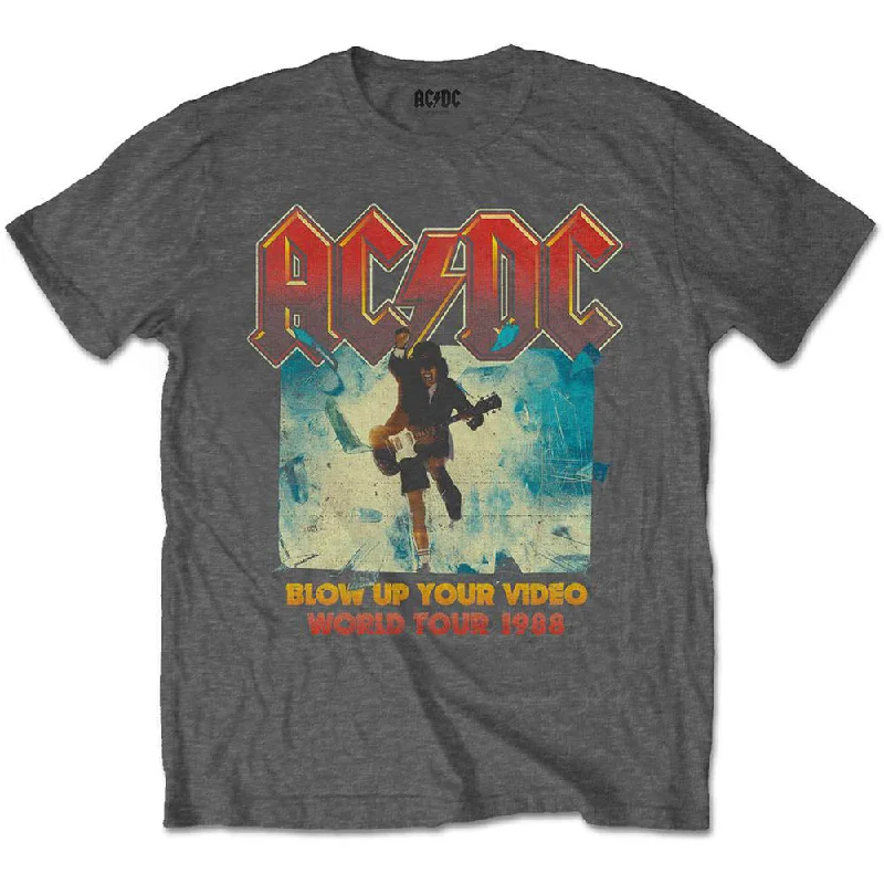 AC/DC Kids T-Shirt: Blow Up Your Video Notch Collar Peter Pan Collar Cowl Neck