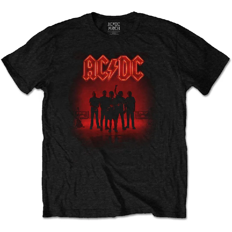 AC/DC | Official Band T-Shirt | PWR-UP (Back Print) Hooded Caped Shawl Collar