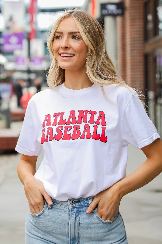 Atlanta Baseball Graphic Tee Satin Blend Silk Blend Wool Blend