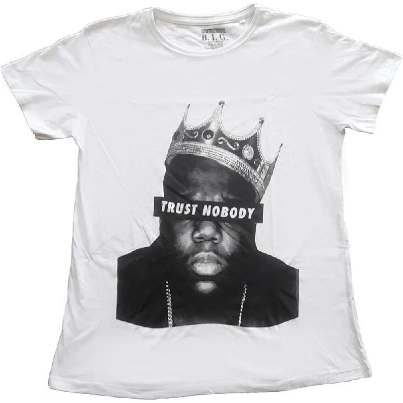 Biggie Smalls Ladies T-Shirt: Trust Nobody Knit Fabric Woven Fabric Fleece Fabric