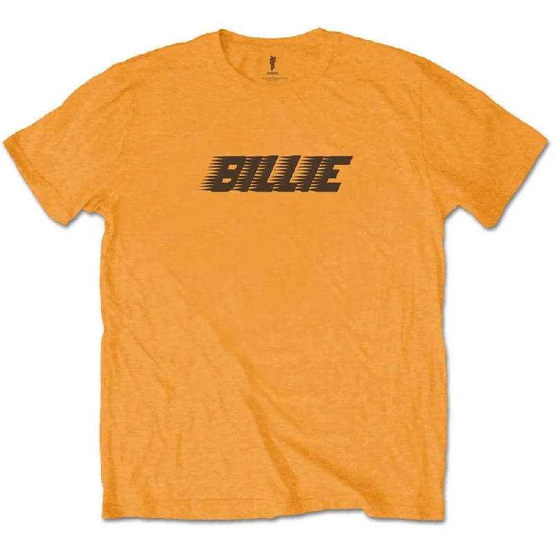 Billie Eilish Kids T-Shirt: Racer Logo & Blohsh (Back Print) Satin Fabric Silk Fabric Chiffon Fabric