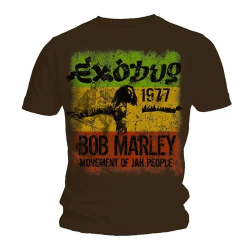 Bob Marley | Official Band T-Shirt | Movement Beaded Sequined Faux Fur