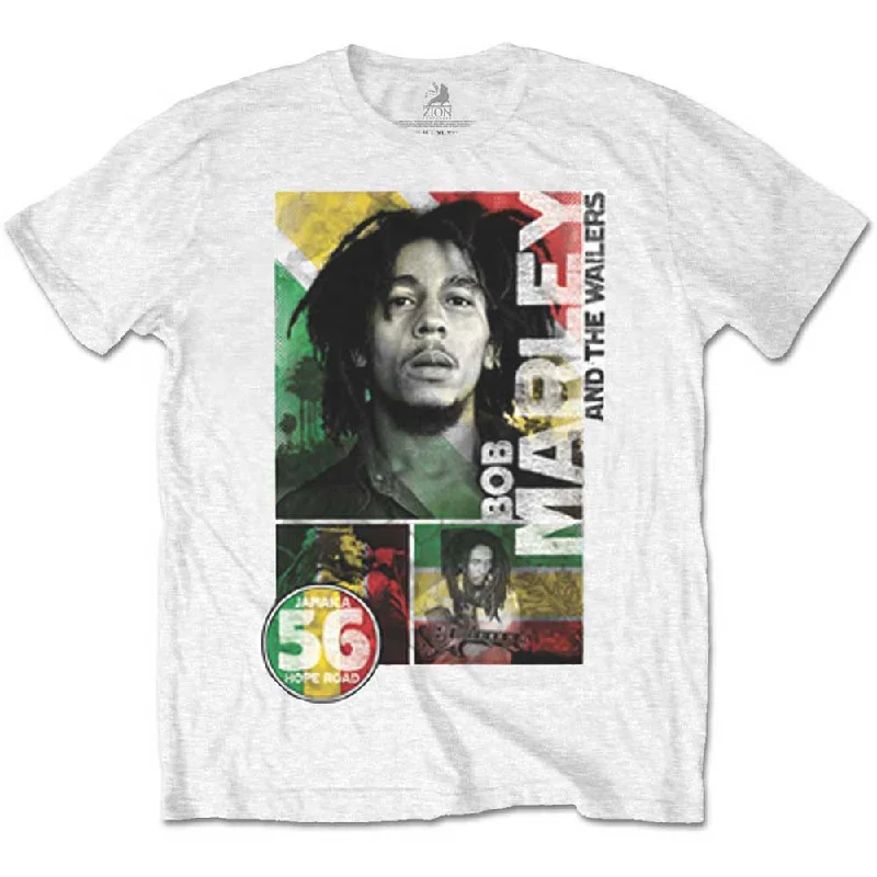 Bob Marley | Official Band T-Shirt | 56 Hope Road Rasta Silk Blend Satin Velvet