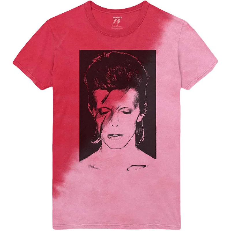 David Bowie | Official Band T-shirt | Aladdin Sane (Wash Collection) Faux Fur Fabric Real Fur Fabric Shearling Fabric