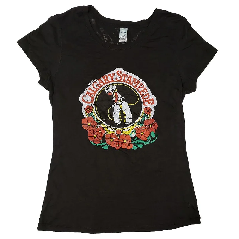 Calgary Stampede Vintage Logo Print Tee Mesh Blend Leather Blend Suede Blend