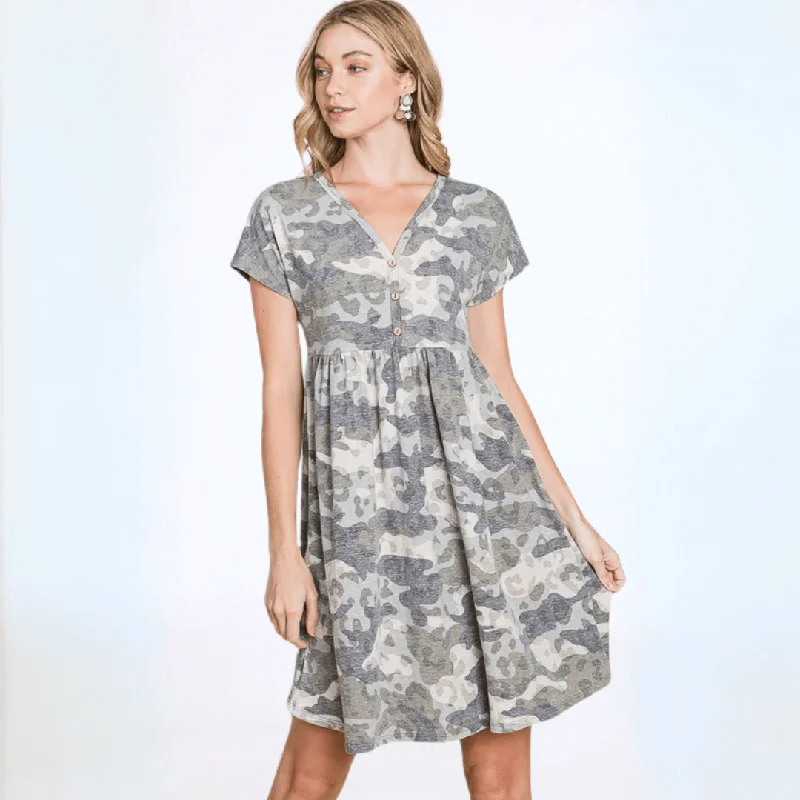 Camo Mini Dress Made in USA Comfortable Bodycon Mini Dress