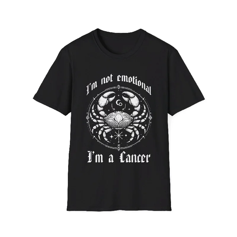 Cancer Horoscope T-shirt Ribbed Striped Patterned