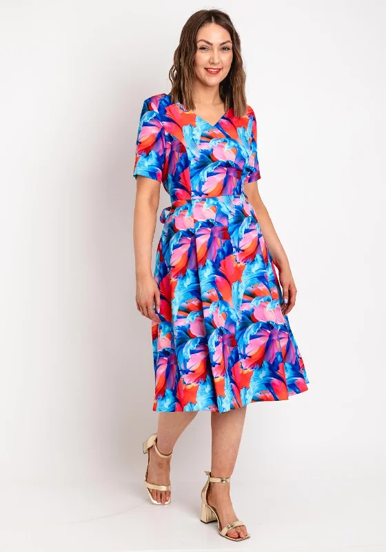 Coco Doll Judy Floral Midi Dress, Multi Fashionable Skater Midi Dress