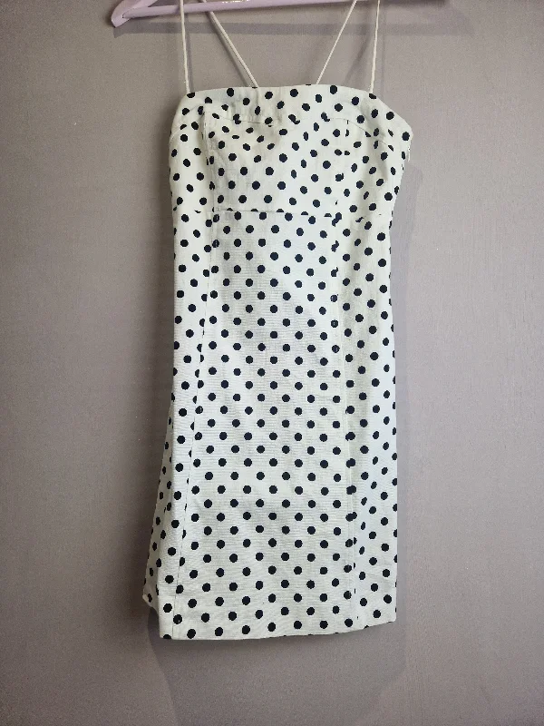 Zara white polka dot mini dress - small Elegant Mini Dress with Ruffles