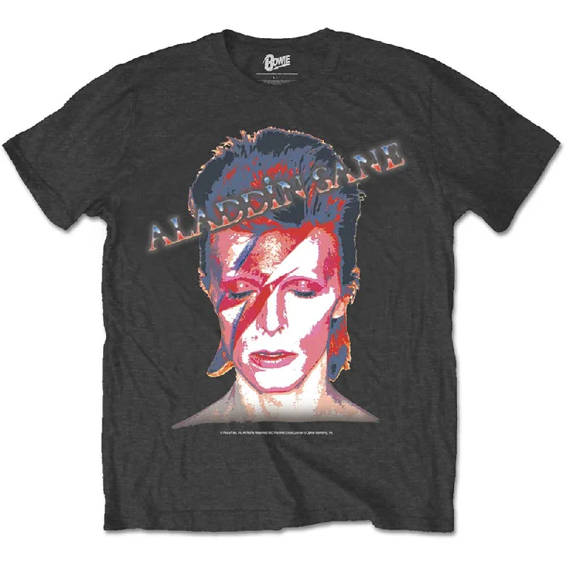 David Bowie | Official Band T-Shirt | Aladdin Sane Polka Dot Checkered Tartan