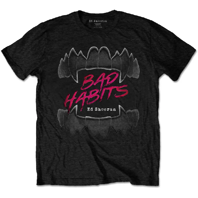 Ed Sheeran | Official Band T-shirt | Bad Habits Cashmere Blend Cotton Blend Poly Blend Ed Sheeran | Official Band T-shirt | Bad Habits Cashmere Blend Cotton Blend Poly Blend