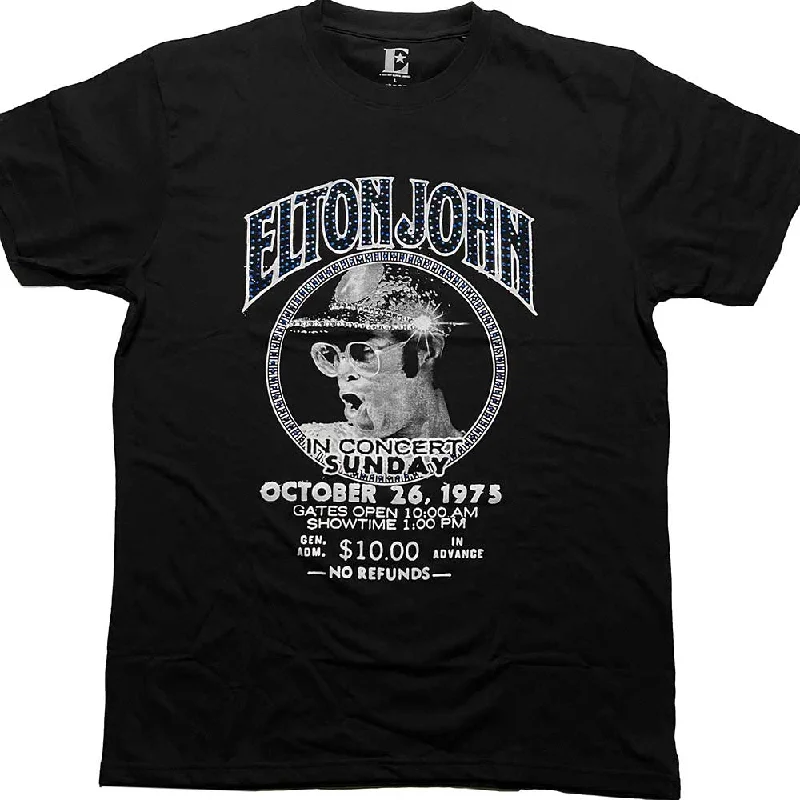 Elton John | Official Band T-Shirt | In Concert (Diamante) Anti-Pilling Machine Wash Handmade