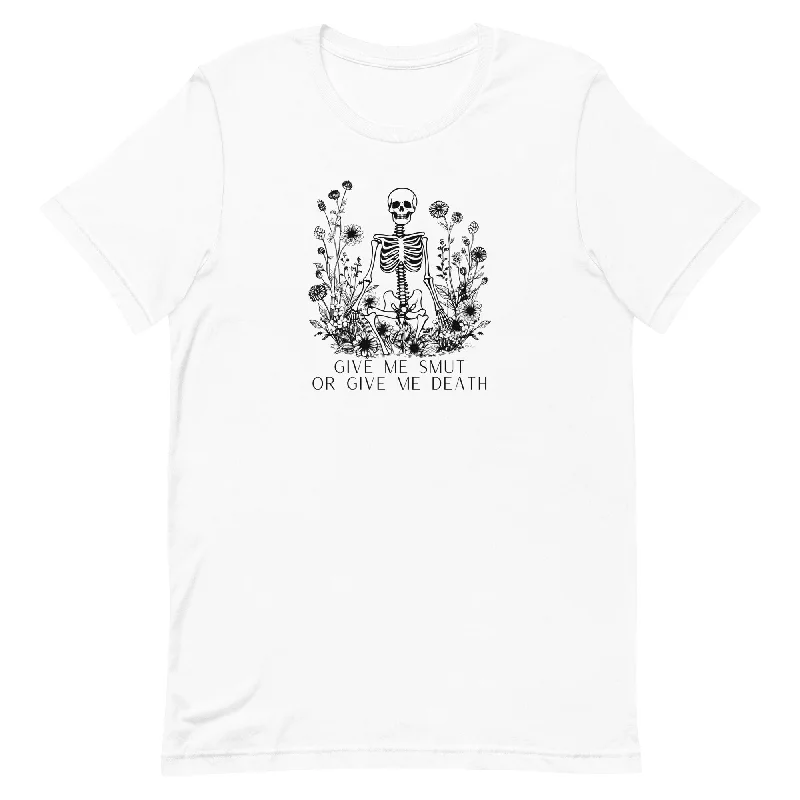 Give Me Smut Or Give Me Death Unisex t-shirt Zippered Front Buttoned Front Snap Front Give Me Smut Or Give Me Death Unisex t-shirt Zippered Front Buttoned Front Snap Front