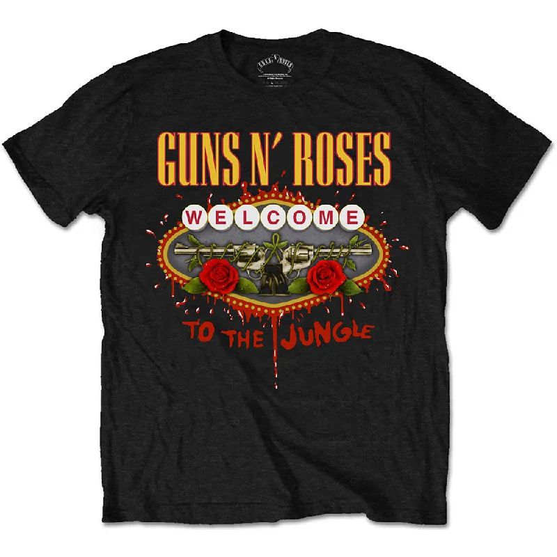 Guns N' Roses | Official Band T-Shirt | Welcome to the Jungle Beaded Sequined Faux Fur