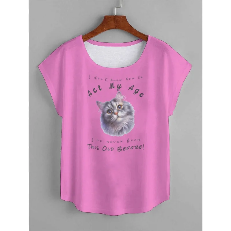 I Don't Know How to Act My Age Women's Persian Cat T-shirt Lace Blend Ribbed Blend Corduroy Blend I Don't Know How to Act My Age Women's Persian Cat T-shirt Lace Blend Ribbed Blend Corduroy Blend