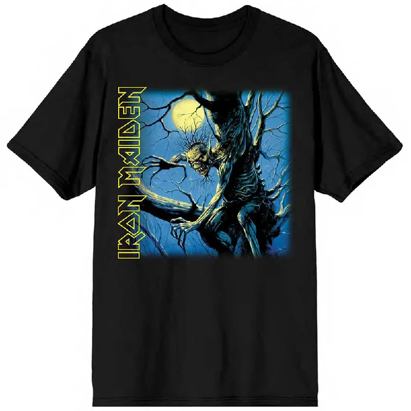 Iron Maiden | Official Band T-Shirt | Fear of the Dark Album Tracklisting (Back Print) Asymmetrical Pockets Print