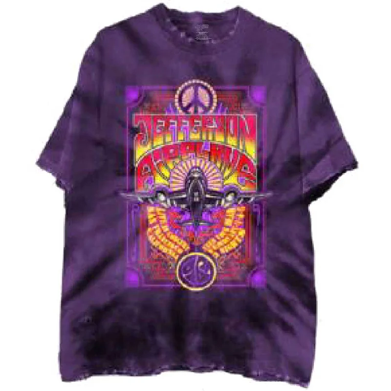 Jefferson Airplane | Official Band T-shirt | Live in San Francisco, CA (Dip-Dye) Rayon Velvet Corduroy