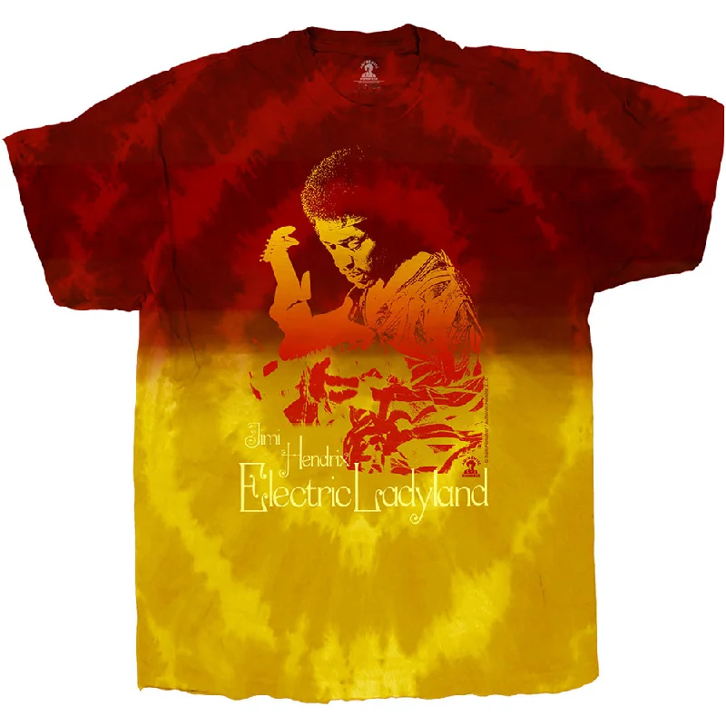 Jimi Hendrix | Official Band T-Shirt | Electric Ladyland (Dip-Dye) Chenille Fabric Brocade Fabric Lace Fabric