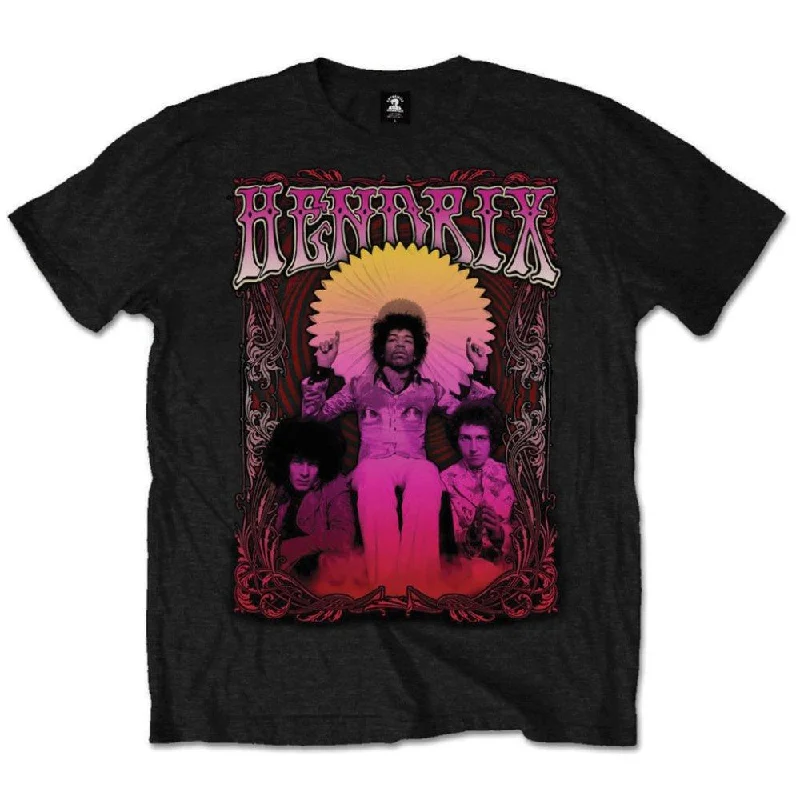 Jimi Hendrix | Official Band T-Shirt | Ferris Wheel Jersey Fabric Tulle Fabric Batik Fabric