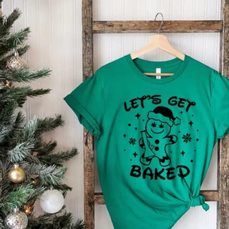 Let's Get Baked T-shirt Hooded Caped Shawl Collar