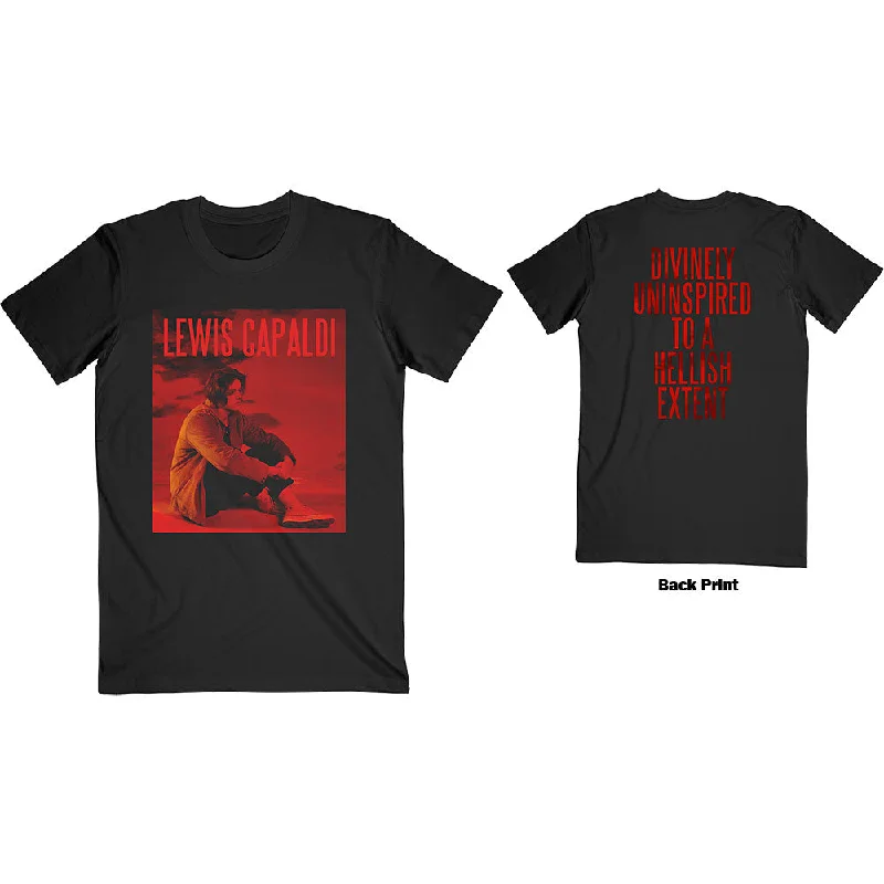 Lewis Capaldi | Official Band T-Shirt | Divinely Uninspired (Back Print) Layered Multi-layer Single Layer