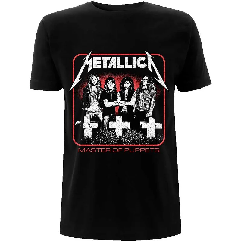 Metallica | Official Band T-Shirt | Vintage Master of Puppets Photo Graphic Embroidered Appliqued