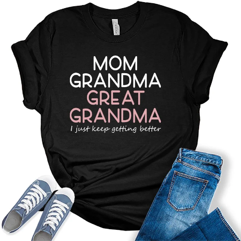 Mom Grandma Great Grandma Gift Graphic Tees for Women Terry Blend Velvet Blend Canvas Blend