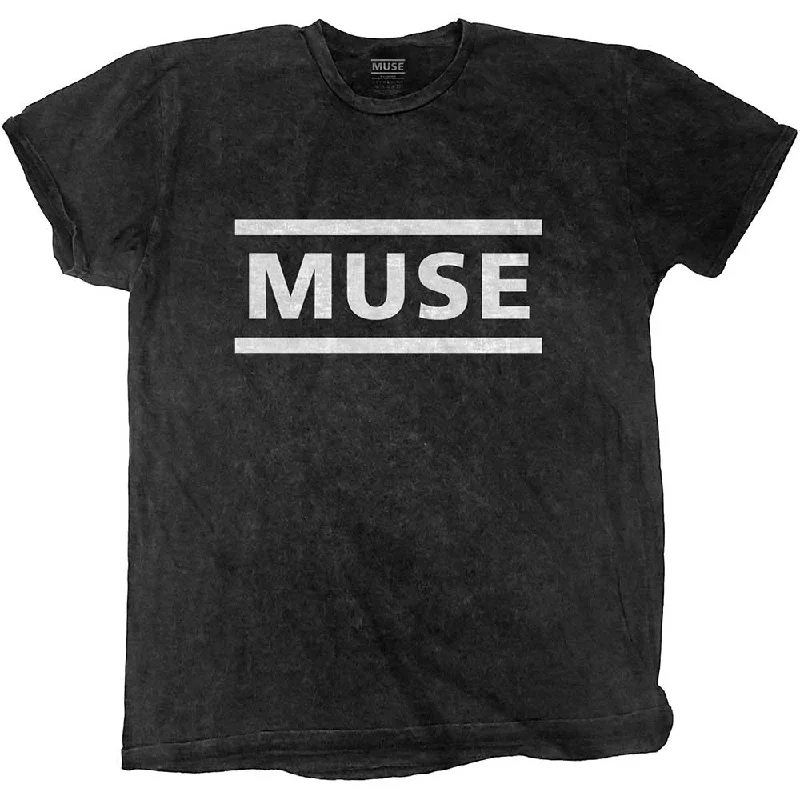 Muse | Official Band T-shirt | Logo (Dip-Dye) Graphic Embroidered Appliqued