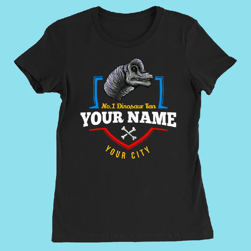 N.1 Brontosaurus Fan Custom Women T-Shirt Chenille Brocade Lace