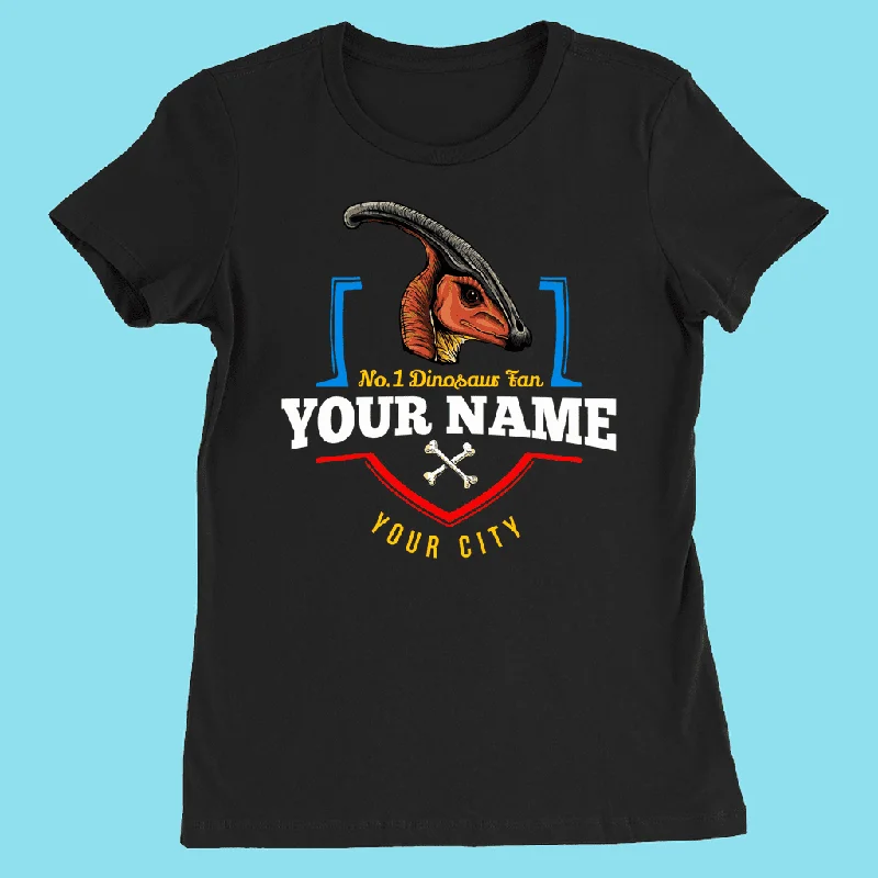 N.1 Hadrosaur Fan Custom Women T-Shirt Seamless Knitted Crochet