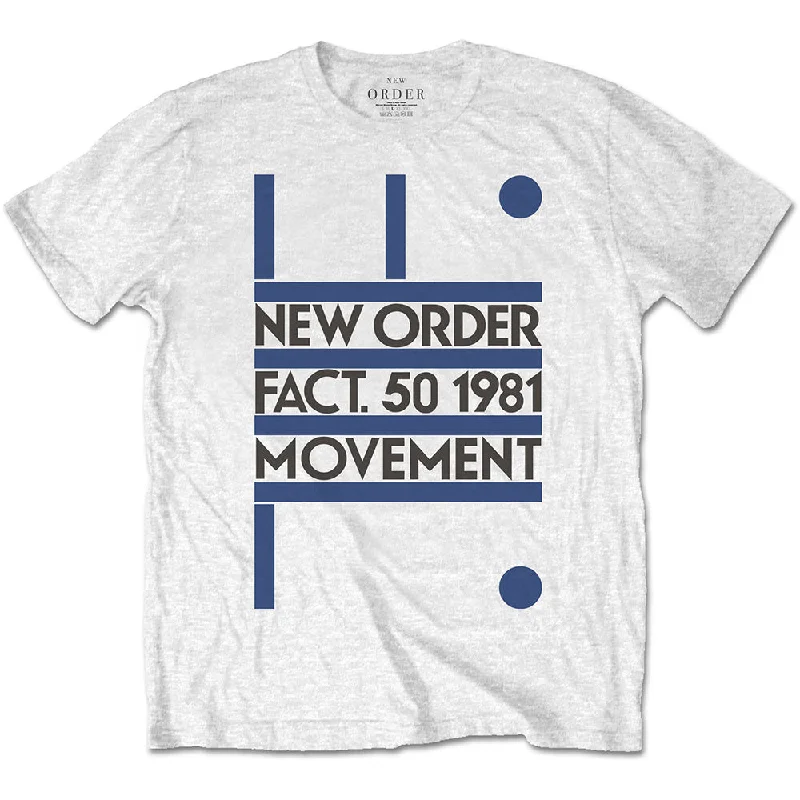 New Order | Official Band T-Shirt | Movement Elegant Classic Vintage