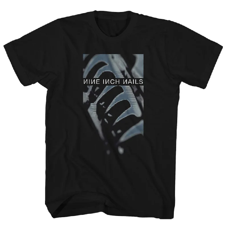 Nine Inch Nails | Official Band T-shirt | Pretty Hate Machine (Back Print) Collared Crew Neck Turtle Neck Nine Inch Nails | Official Band T-shirt | Pretty Hate Machine (Back Print) Collared Crew Neck Turtle Neck