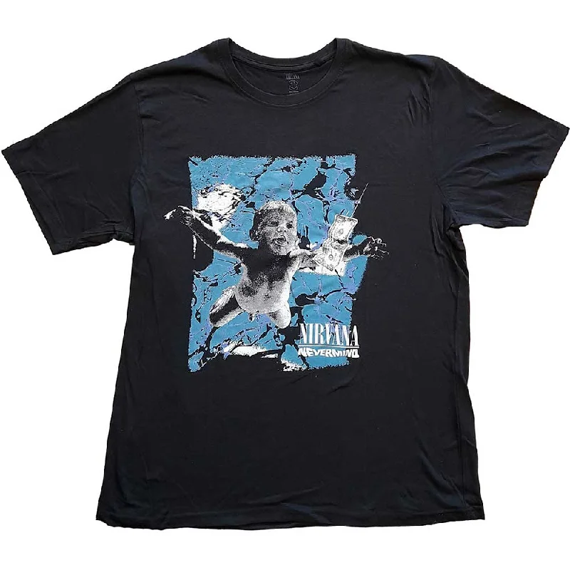 Nirvana | Official Band T-Shirt | Nevermind Cracked Thin T-Shirt Open Front Quick Dry