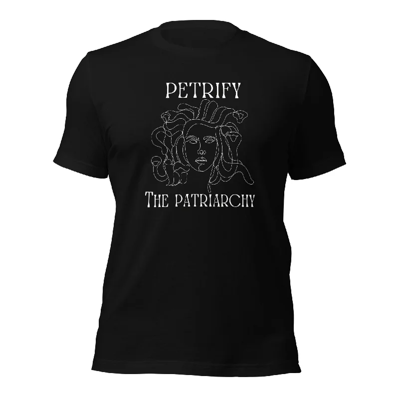 Petrify The Patriarchy Unisex t-shirt Satin Fabric Silk Fabric Chiffon Fabric