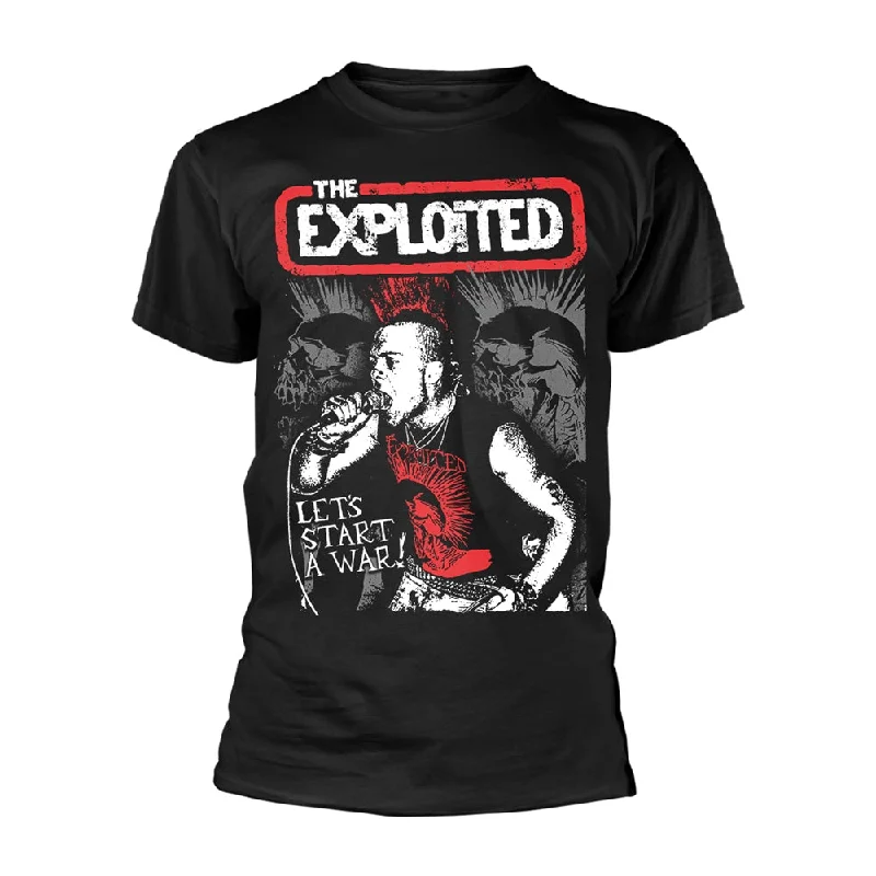 The Exploited Unisex T-shirt: Let's Start A War Anti-Pilling Machine Wash Handmade