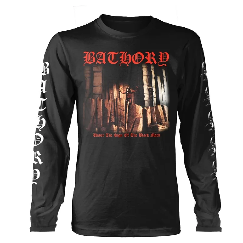 Bathory Unisex Long Sleeved T-shirt: Under The Sign (back print) Fashionable Trendy Casual