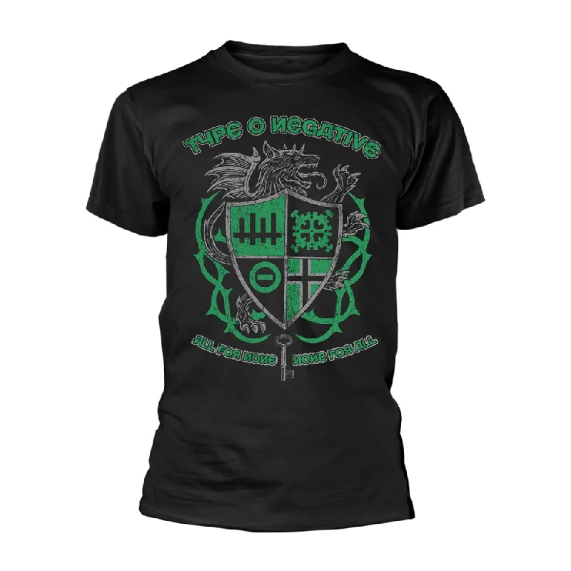 Type O Negative Unisex T-shirt: Wolf Crest Collared T-Shirt Boat Neck A-Line