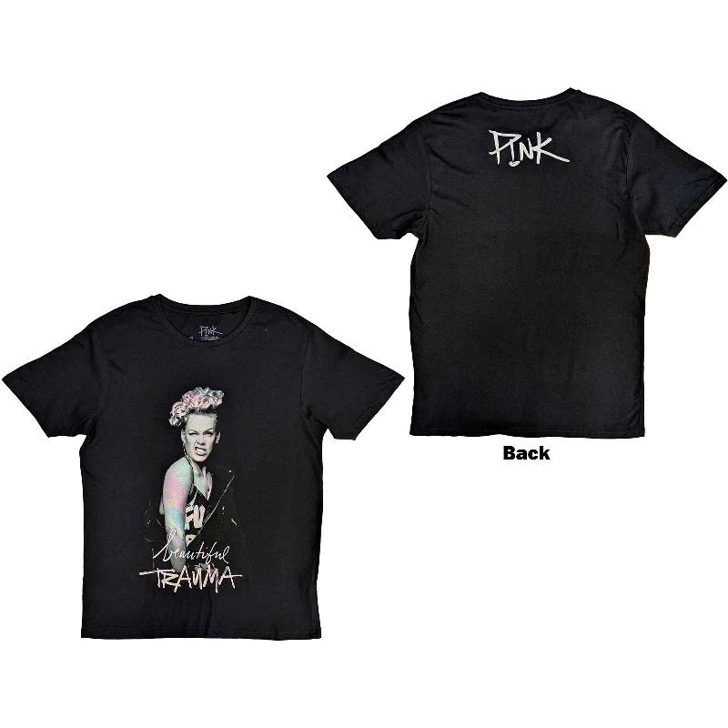 Pink Unisex| Official Band T-Shirt | Wink (Back Print) Machine Wash Dry Clean Hand Wash